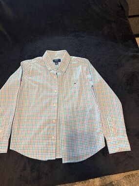 crown & ivy Boys Plaid Button-Down Shirt in Light Blue & Pink